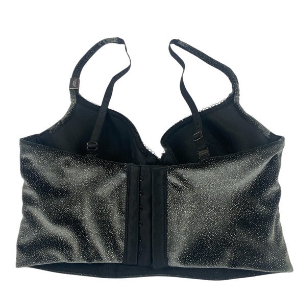 NEW Victoria’s Secret Velvet Shimmer Long Line Bustier Bra Sz 32C - Picture 3 of 7